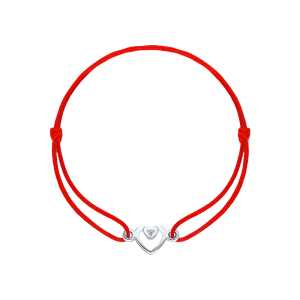 Серебряный браслет с бриллиантами природными