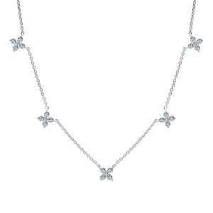 Золотое шейное украшение с бриллиантами природными