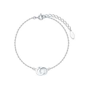 Серебряный браслет с бриллиантами природными