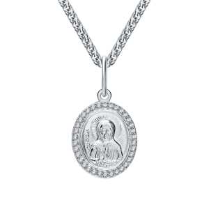 Серебряная подвеска с фианитами