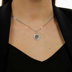 Серебряная подвеска с фианитами