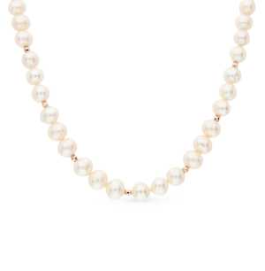 Золотое шейное украшение с жемчугом