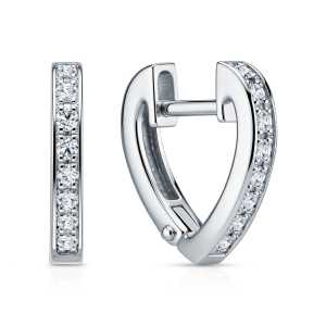 Серьги из серебра с бриллиантами выращенными