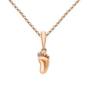 Золотая подвеска с бриллиантами природными