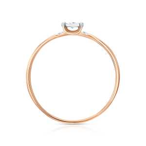 Кольцо из золота с бриллиантами природными